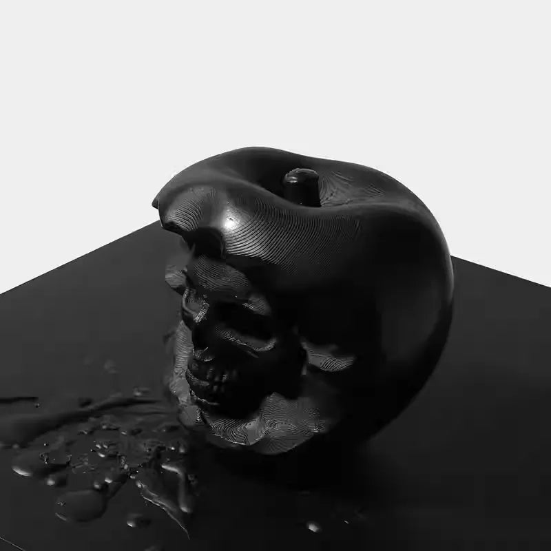 Black skull shaped bdsm wax candle, photo 3