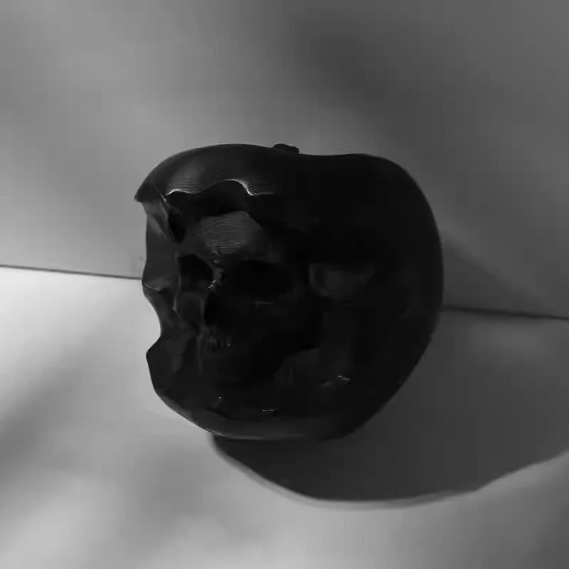 Black skull shaped bdsm wax candle, photo 4