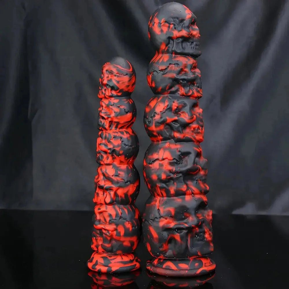 Mixed color stacked skull fantasy dildo, photo 8