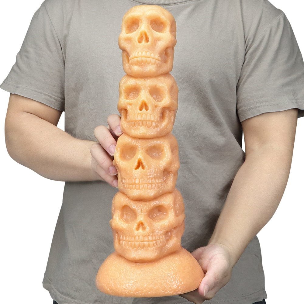 Stacked skull totem fantasy dildo, photo 13