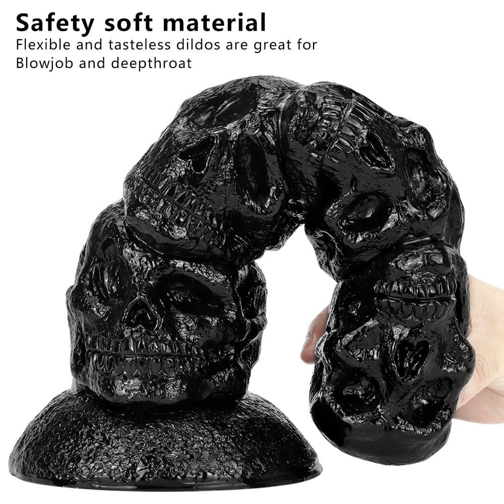 Stacked skull totem fantasy dildo, photo 2