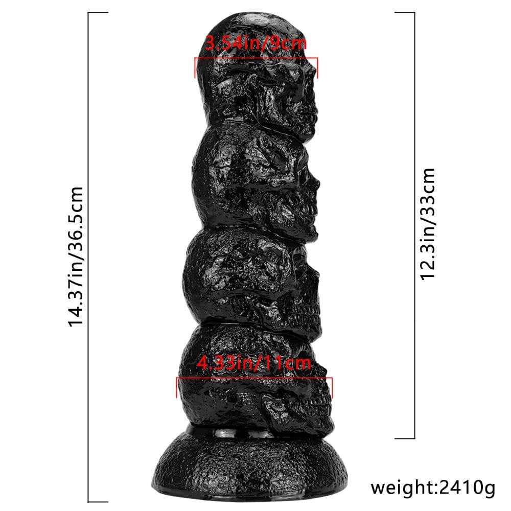 Stacked skull totem fantasy dildo, photo 7