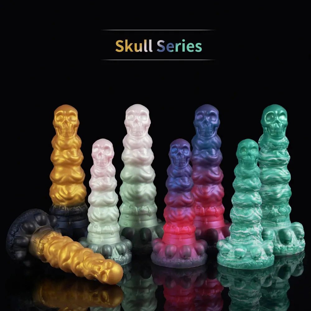 Skull totem silicone fantasy dildo, photo 12