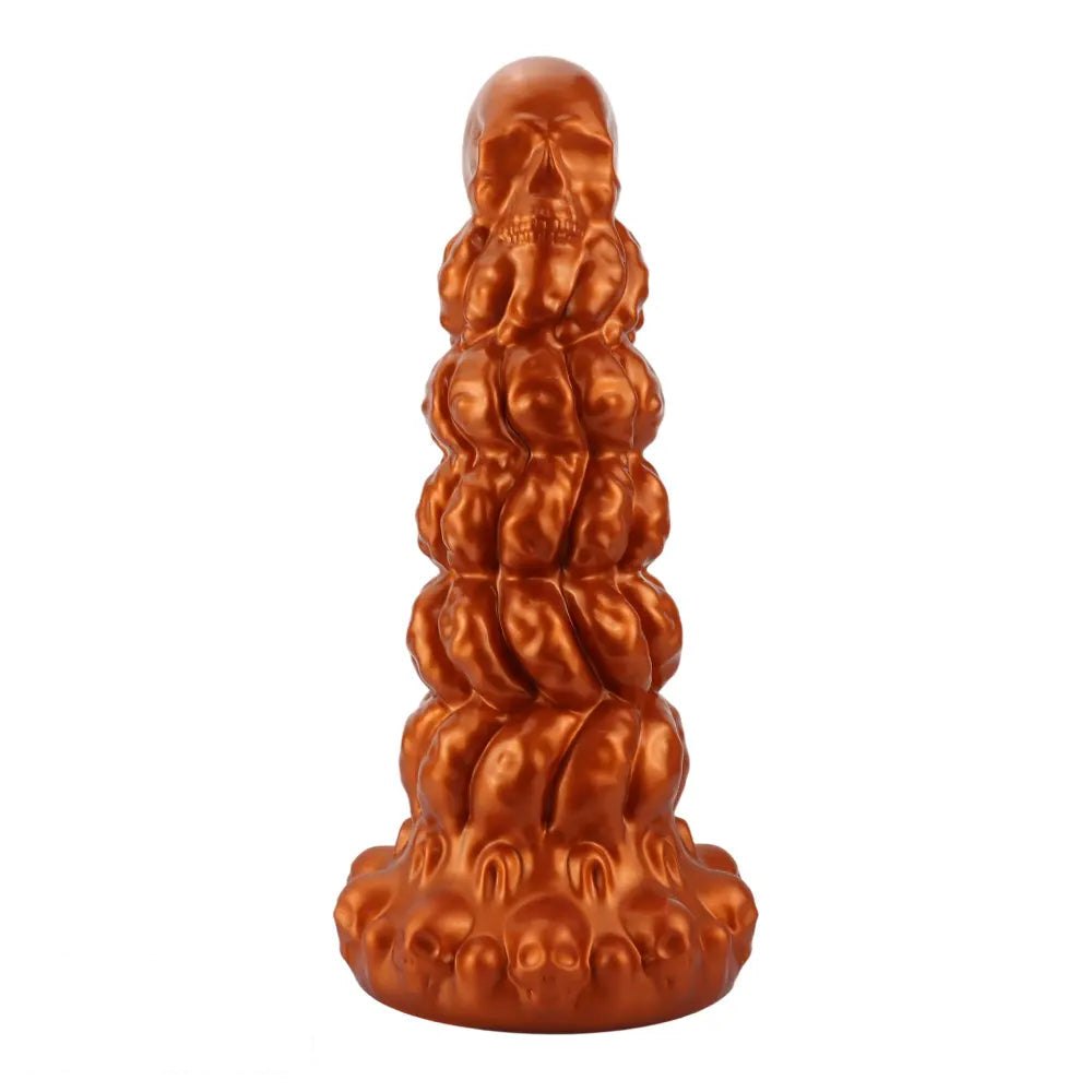 Metallic skull-stacked fantasy dildo, photo 1