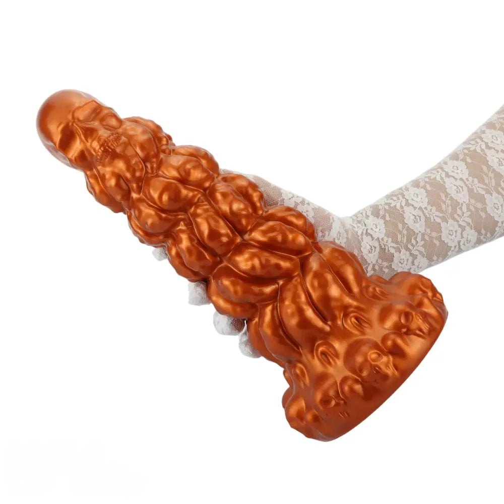 Metallic skull-stacked fantasy dildo, photo 12