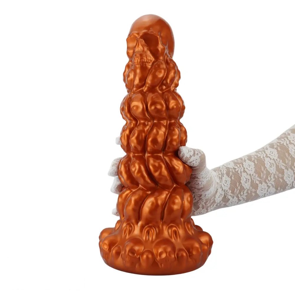 Metallic skull-stacked fantasy dildo, photo 8