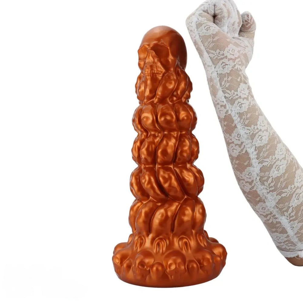Metallic skull-stacked fantasy dildo, photo 9