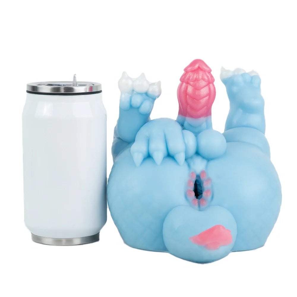 Sky blue dragon masturbator with external dragon cock, photo 11