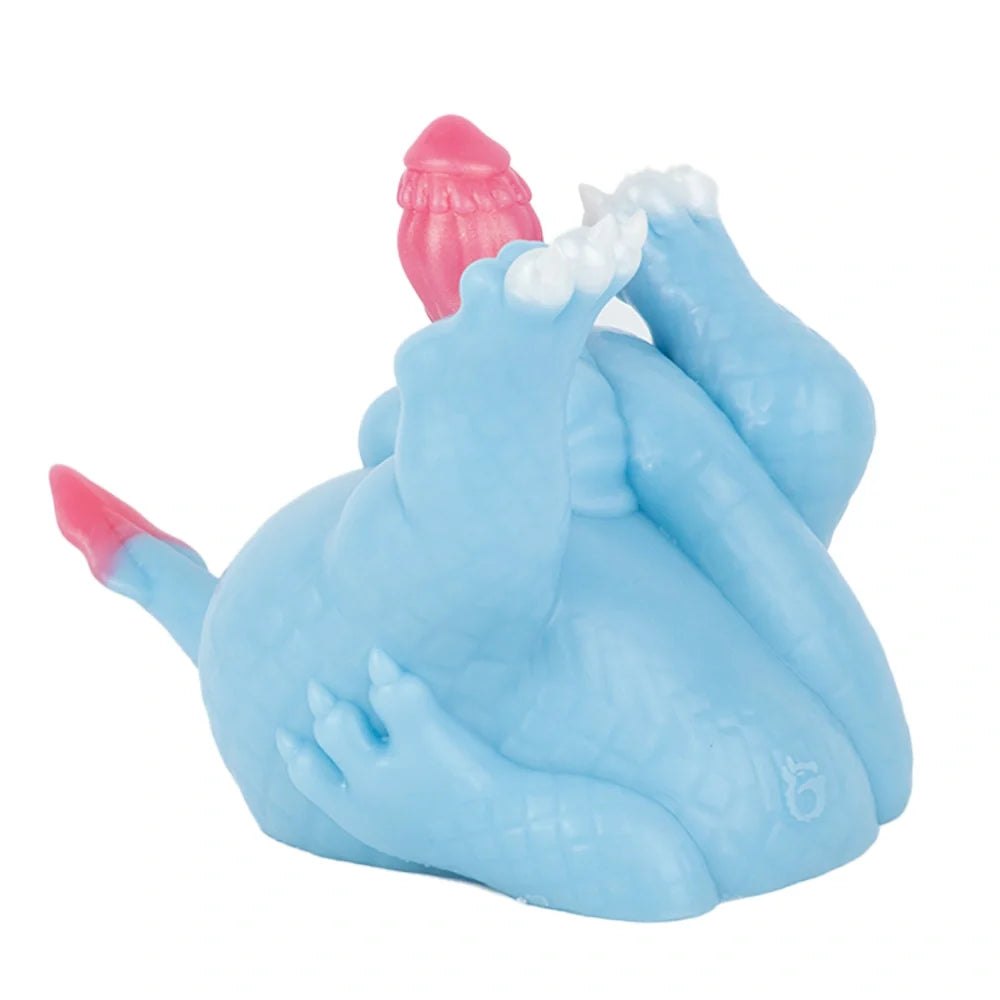 Sky blue dragon masturbator with external dragon cock, photo 8