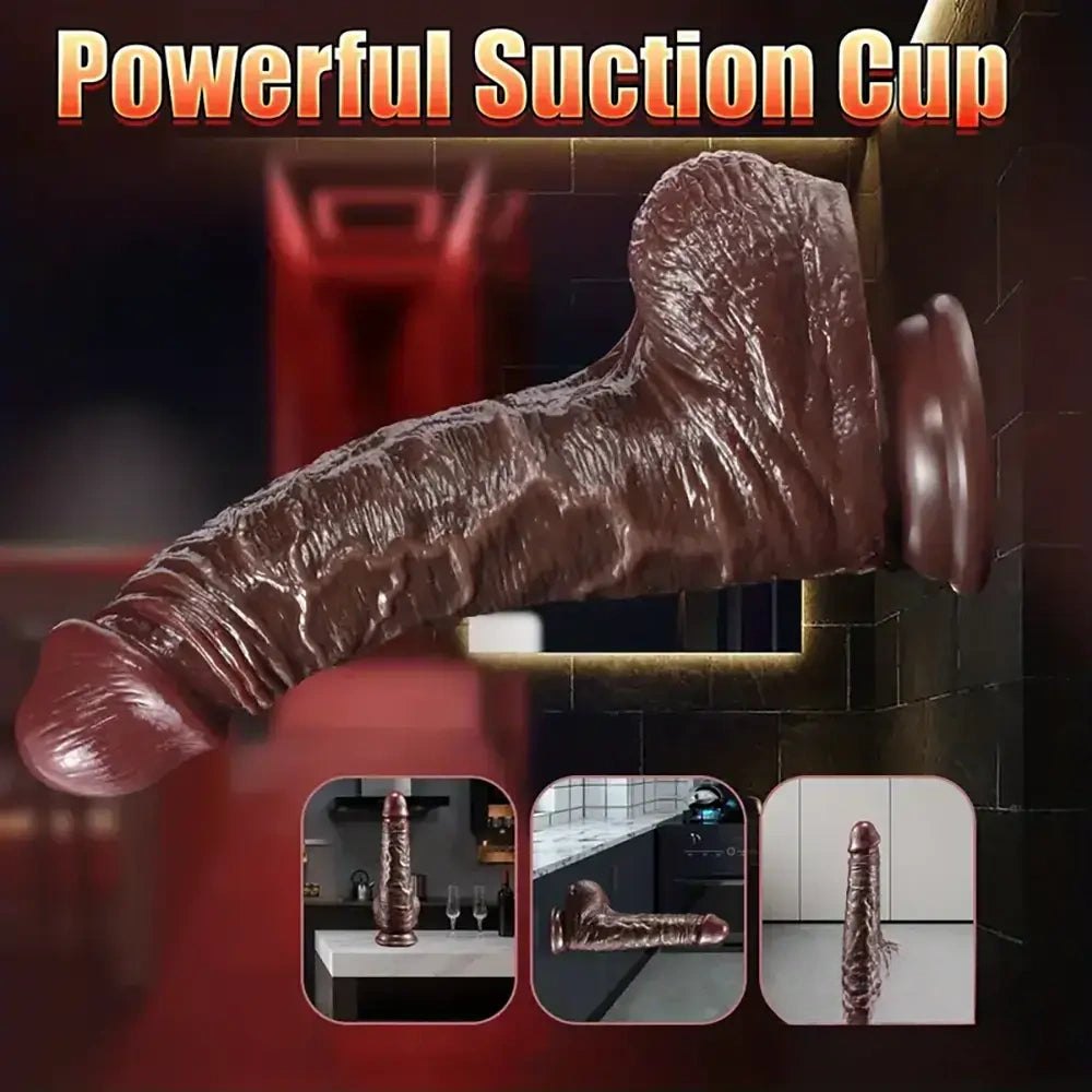 Sliding foreskin suction cup realistic dildo, photo 2
