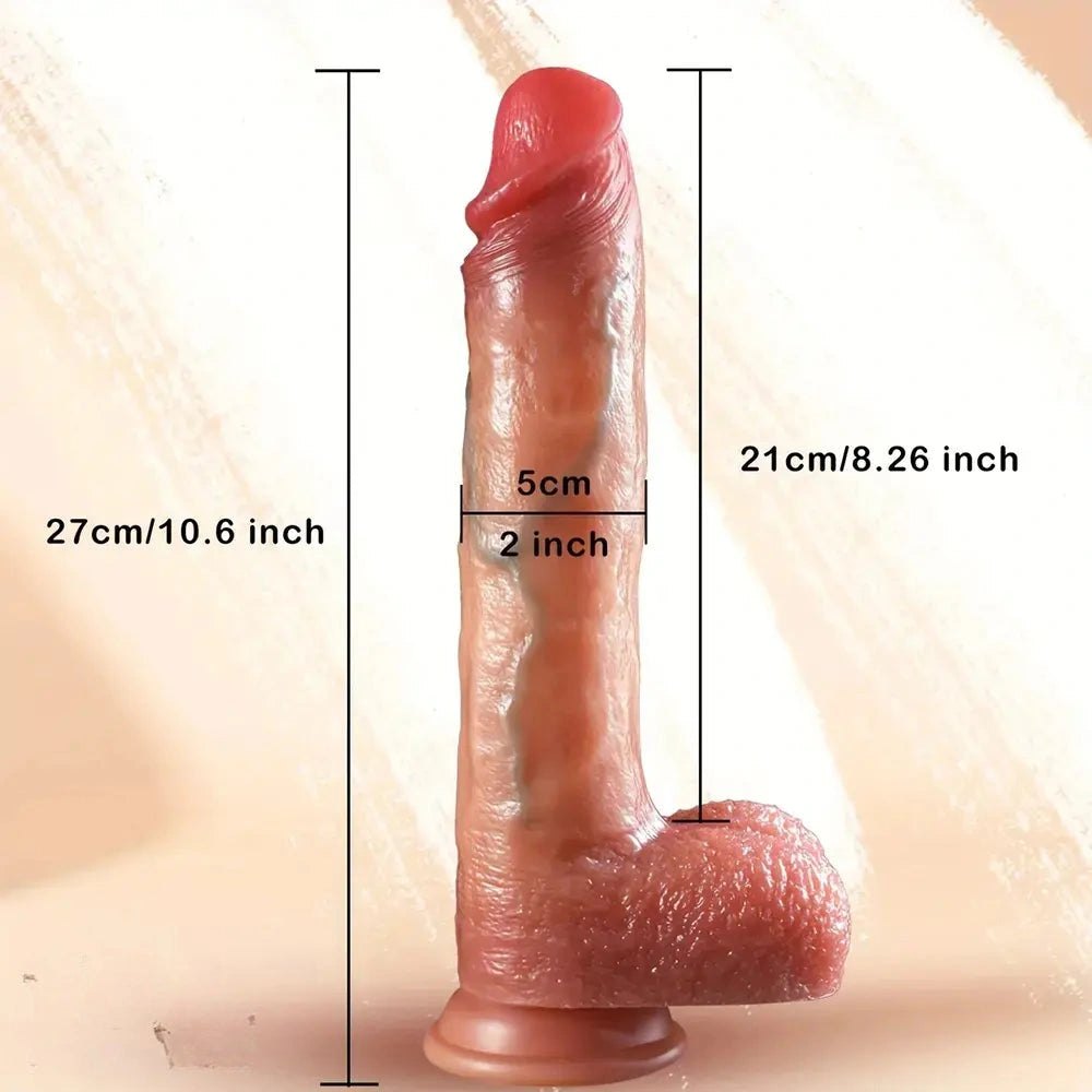 Flesh-tone realistic silicone dildo, photo 4