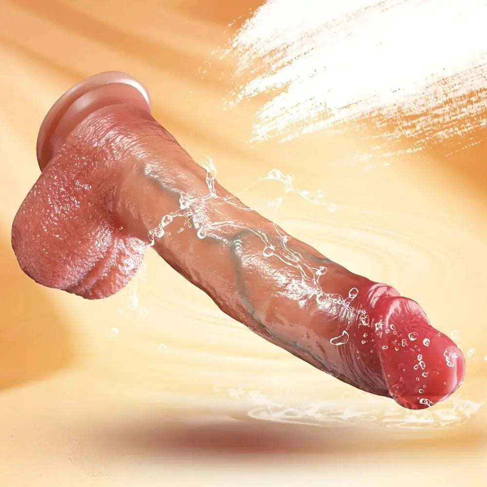 Flesh-tone realistic silicone dildo, photo 7