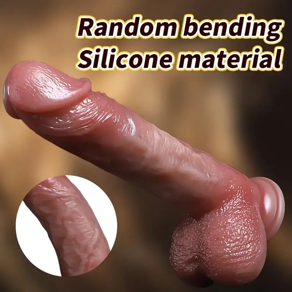 Flesh tone sliding foreskin vibrating dildo, photo 5