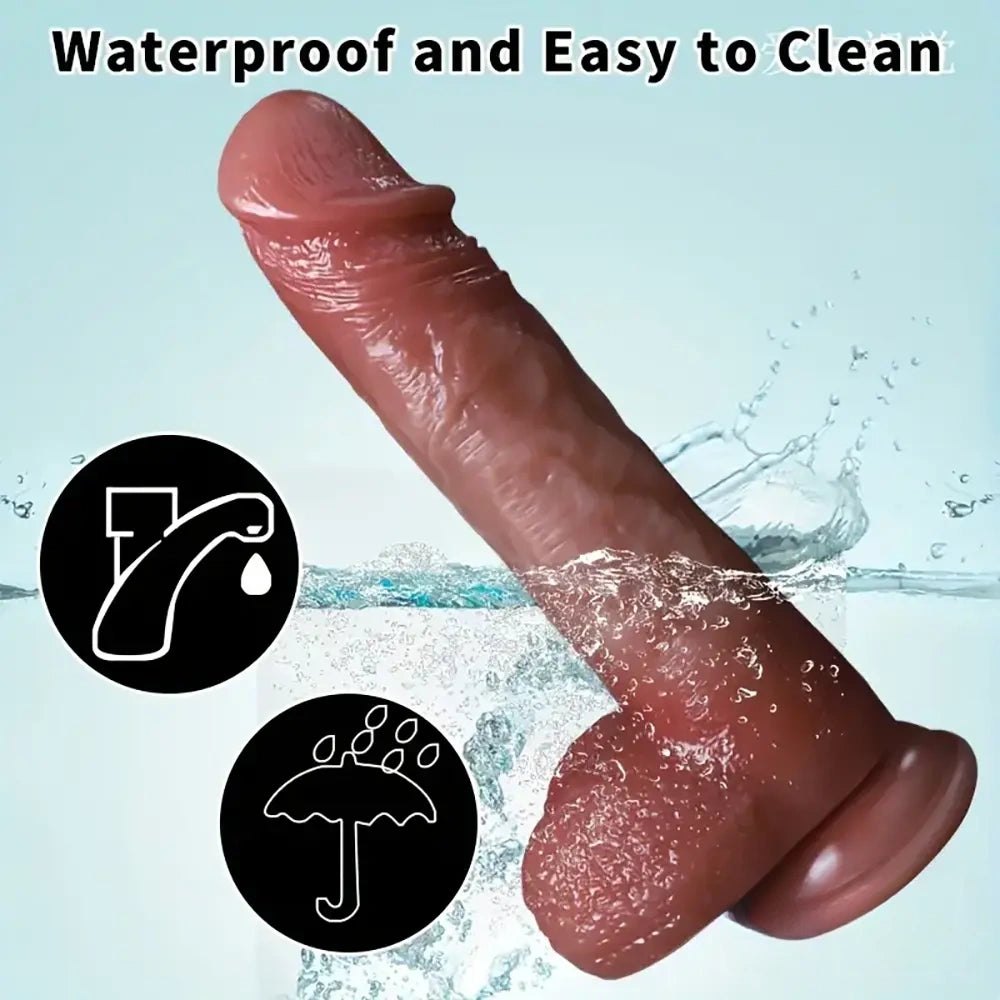 Flesh tone sliding foreskin vibrating dildo, photo 6