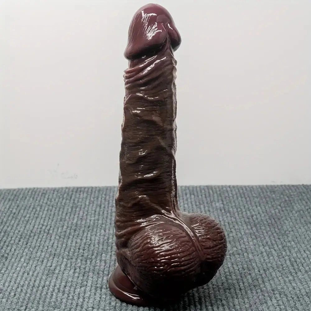Coffee tone sliding skin dildo, photo 14