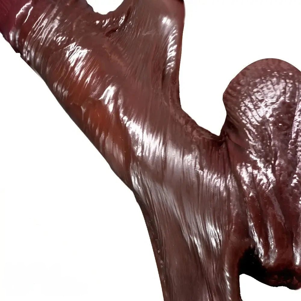 Coffee tone sliding skin dildo, photo 8