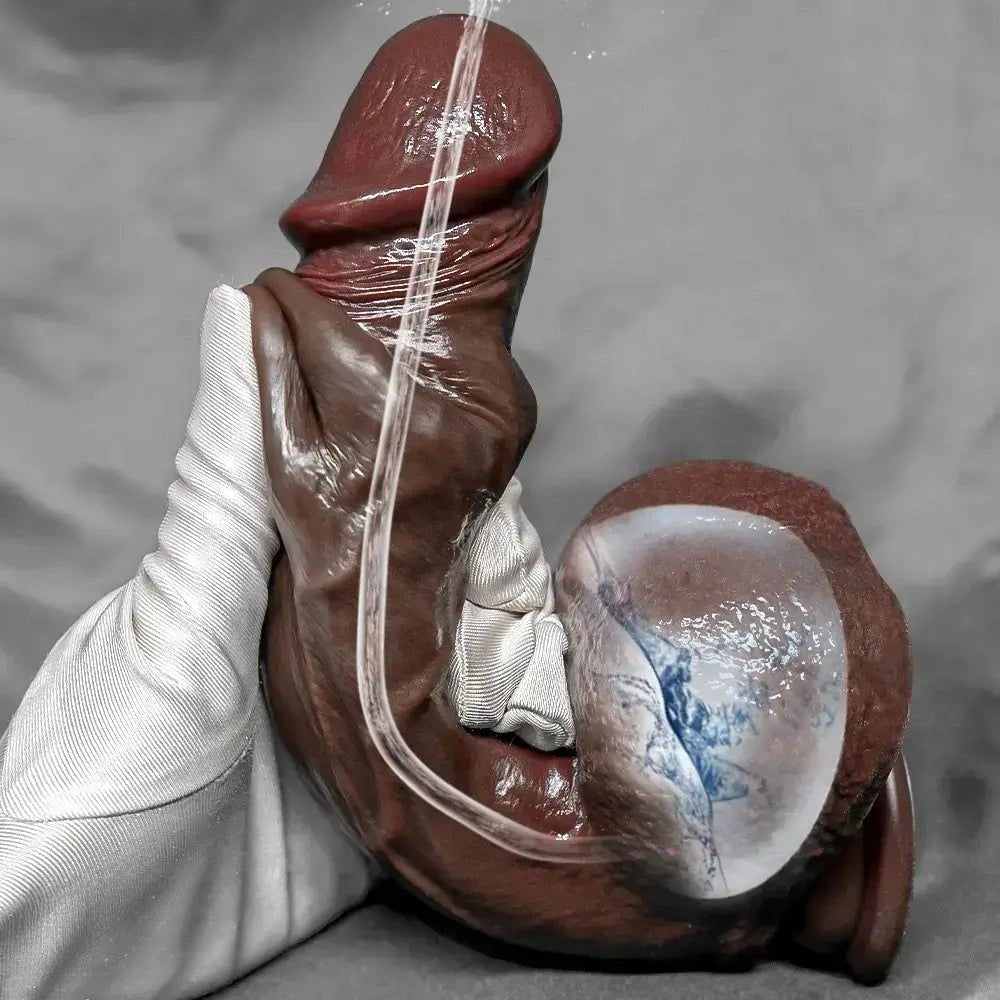 Coffee sliding skin squirting dildo, photo 3