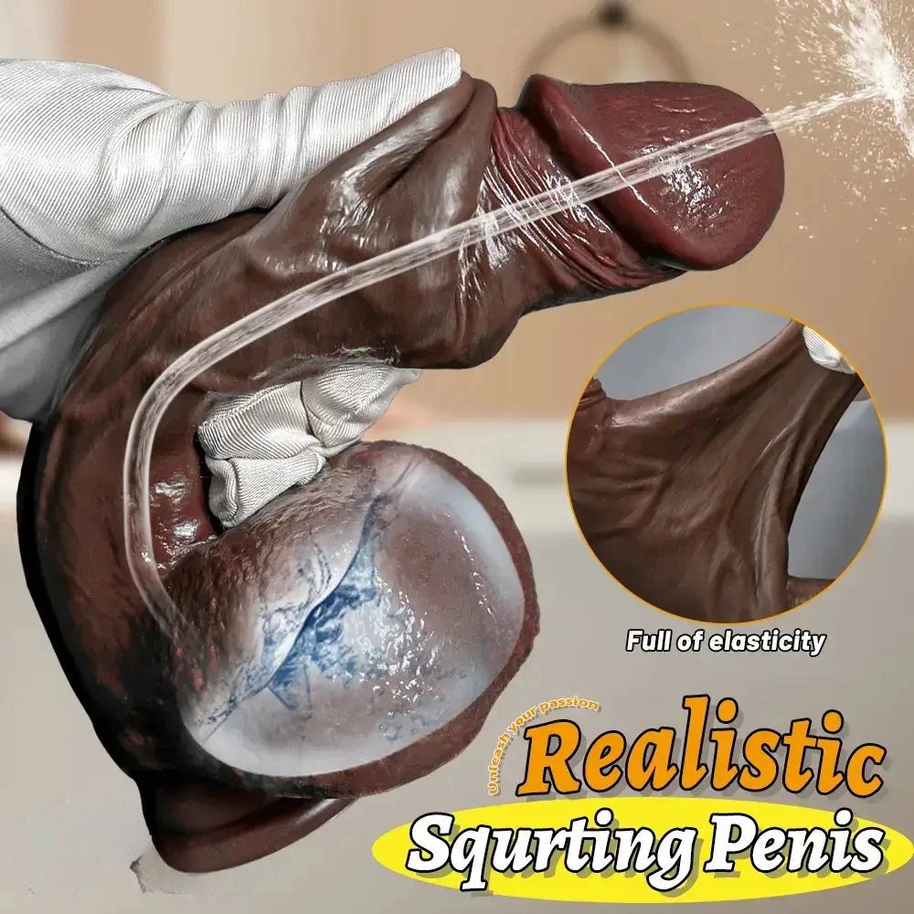 Coffee sliding skin squirting dildo, photo 4