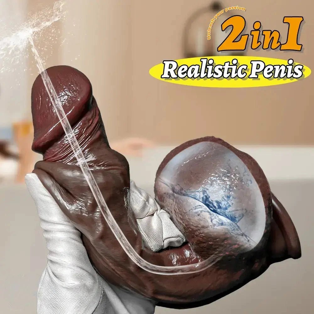 Coffee sliding skin squirting dildo, photo 9