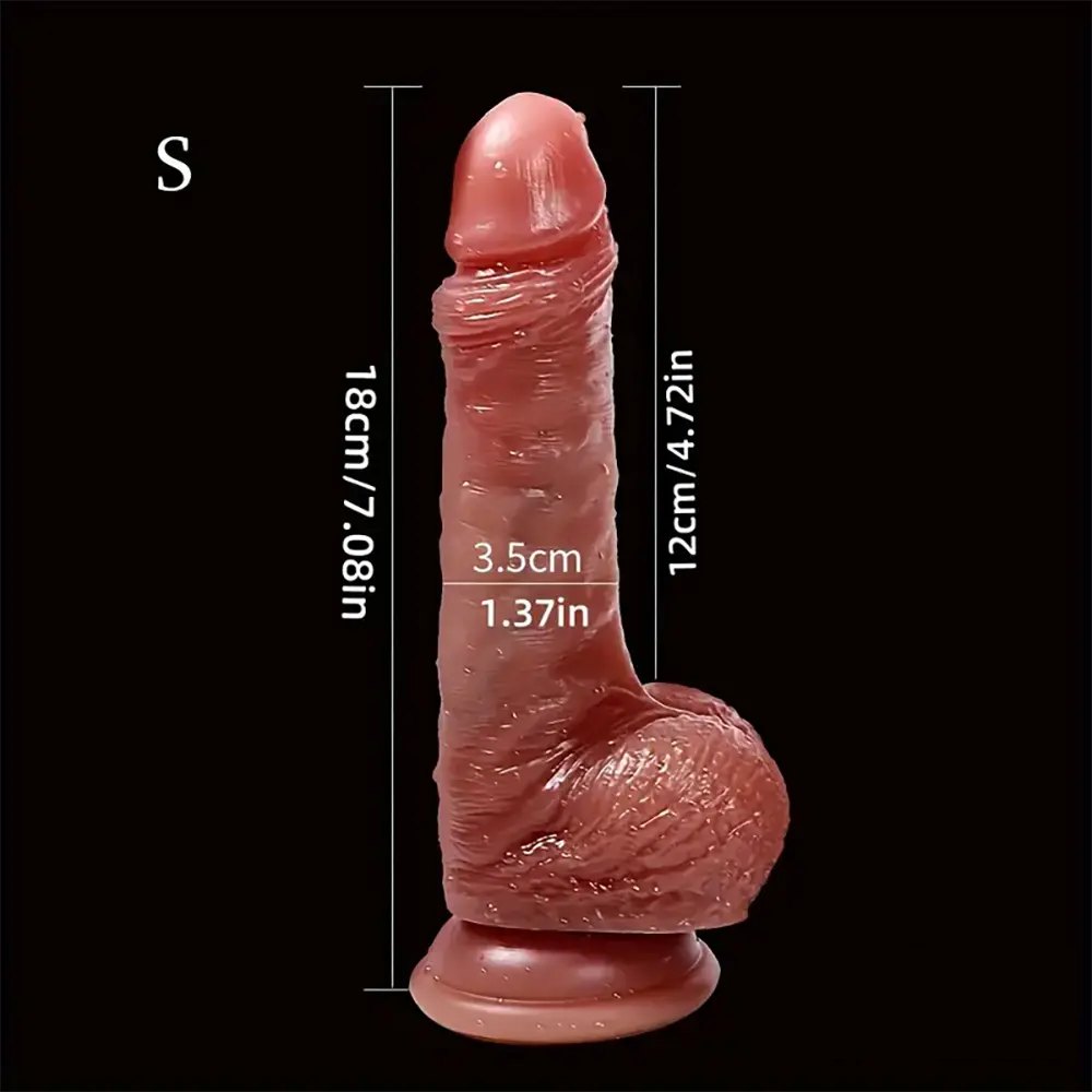 Flesh-tone sliding skin dildo, photo 6