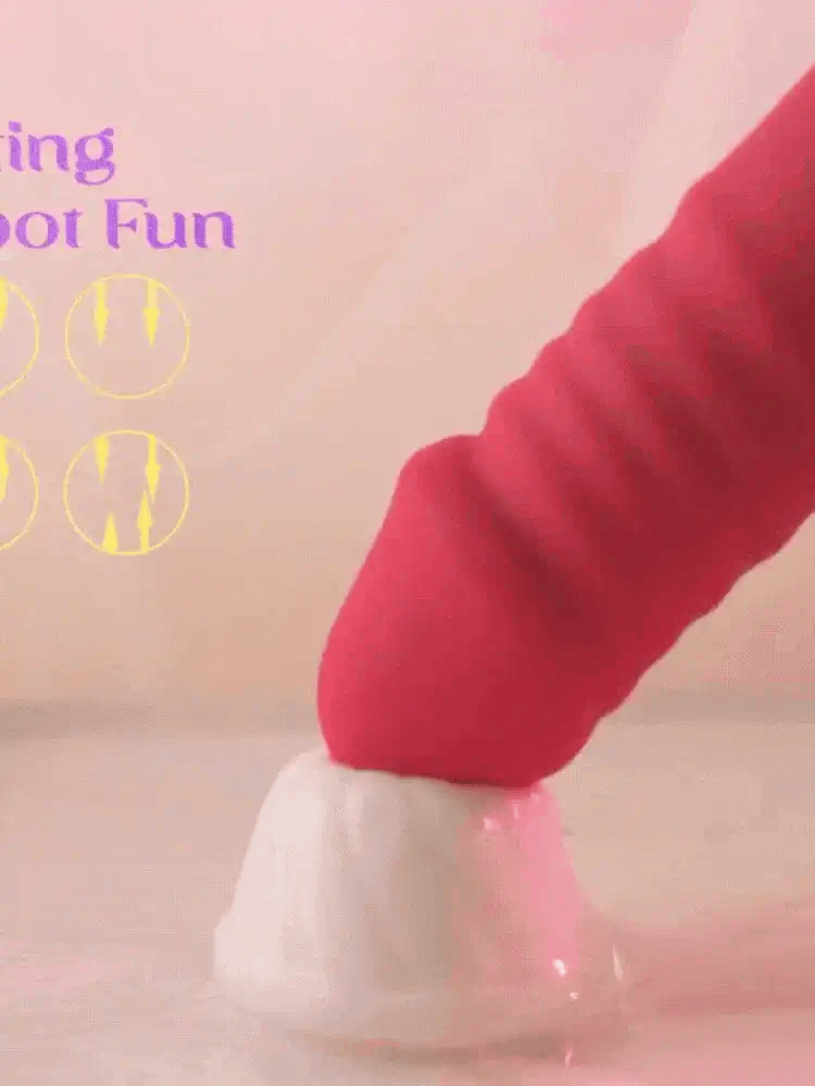 Rose Thrust Vibrator for women close-up detail – WildNightX
