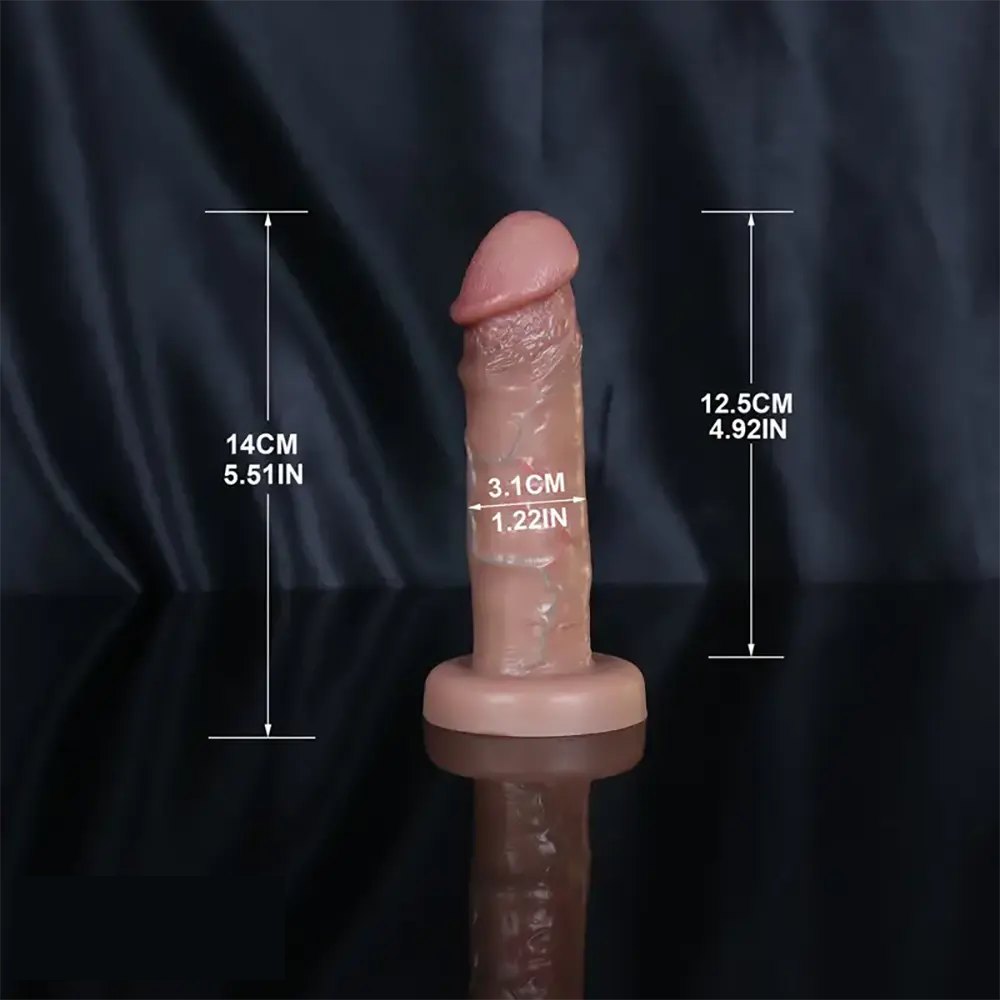 Flesh slim silicone beginner dildo