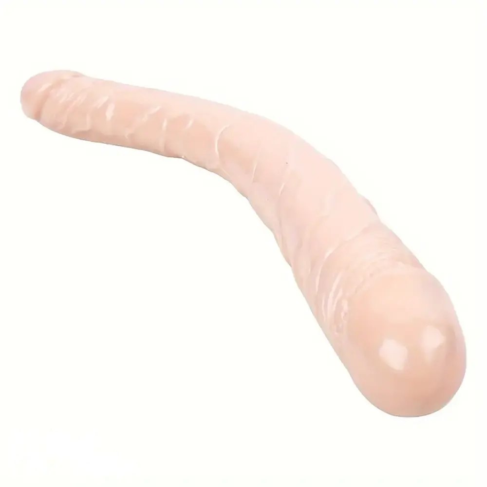 Curved double-ended realistic dildo, photo 1