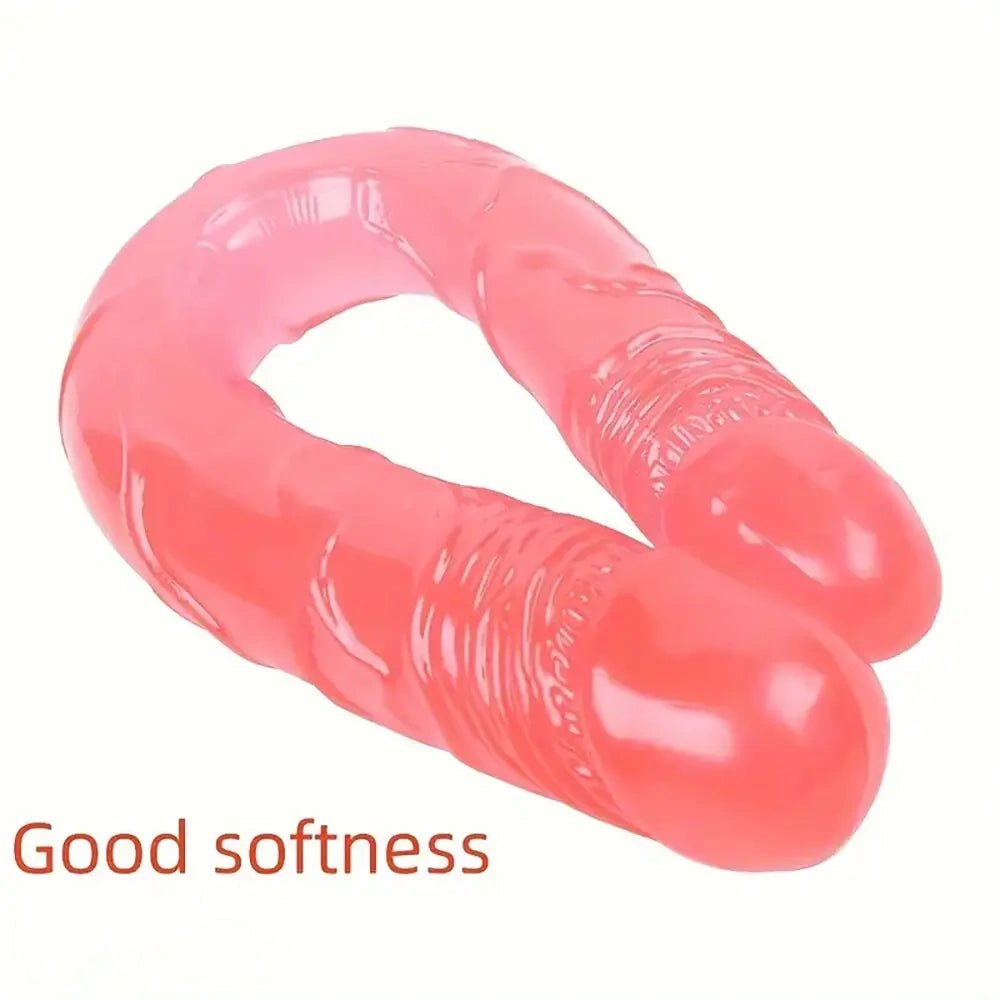 Curved double-ended realistic dildo, photo 2