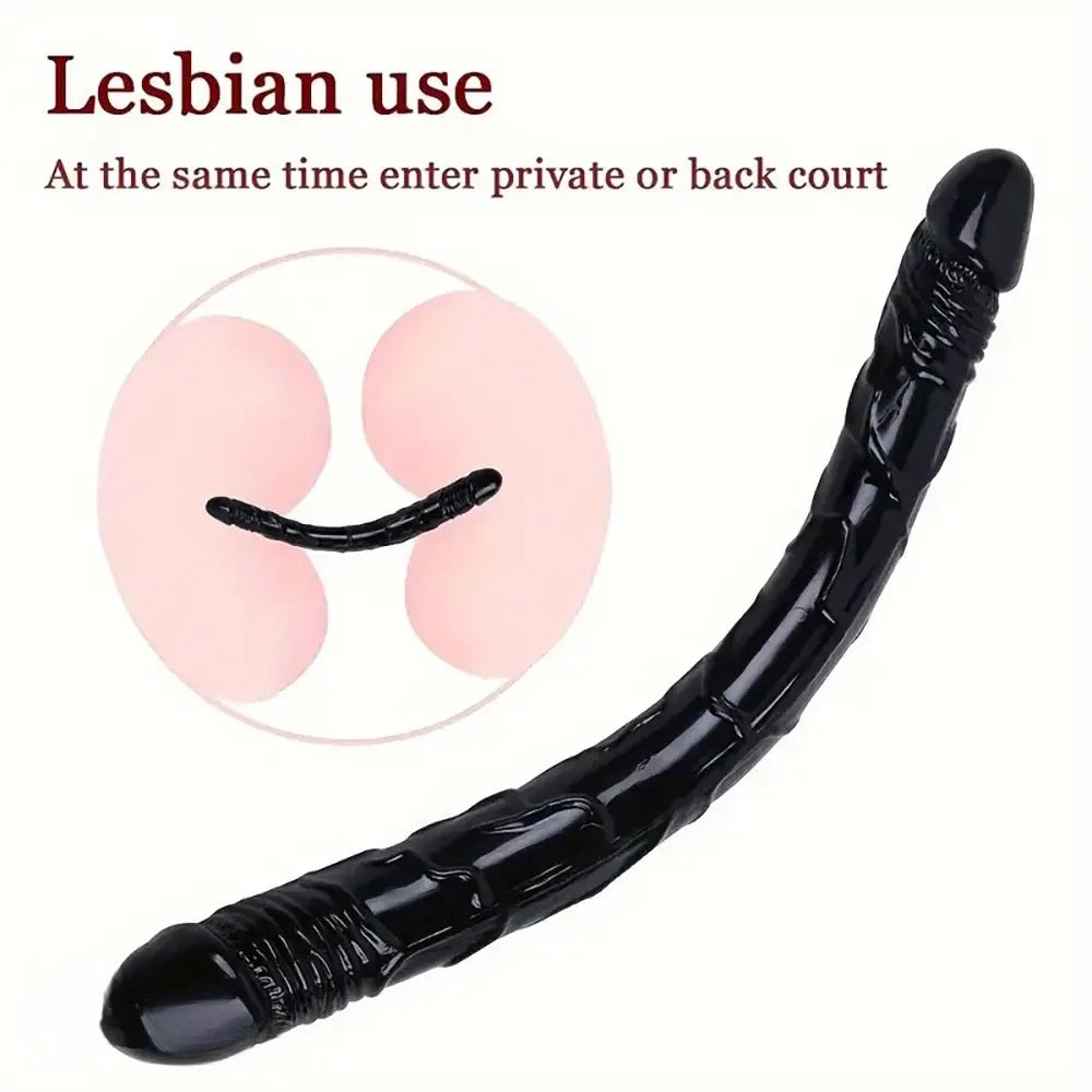 Curved double-ended realistic dildo, photo 6