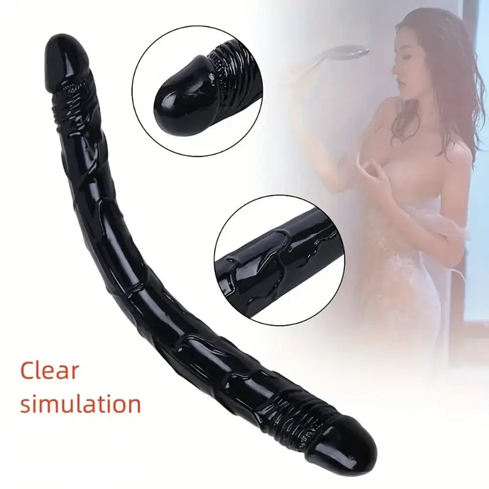 Curved double-ended realistic dildo, photo 8