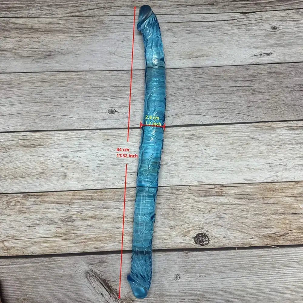 Blue blue double ended dildo