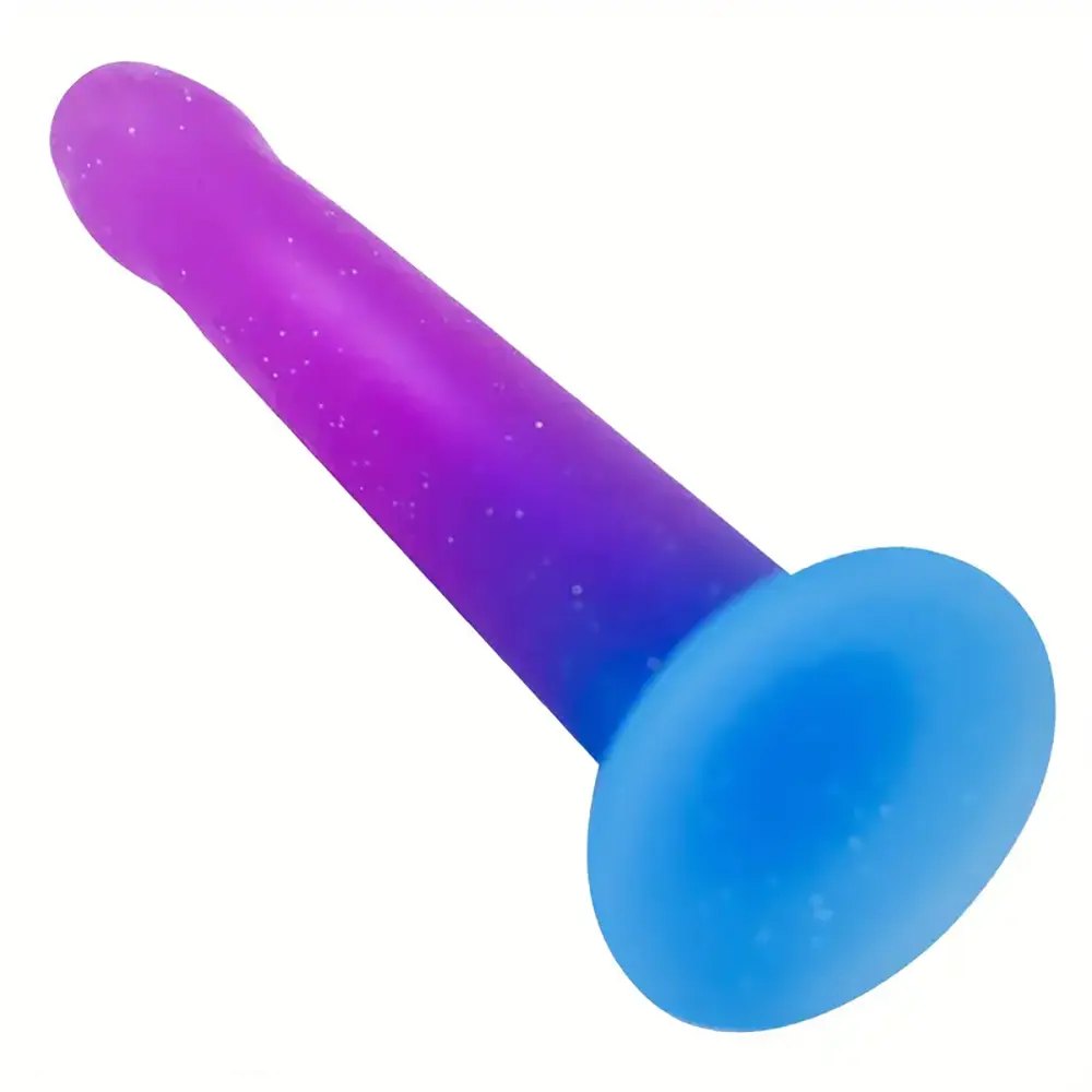 Purple and blue gradient silicone dildo, photo 2