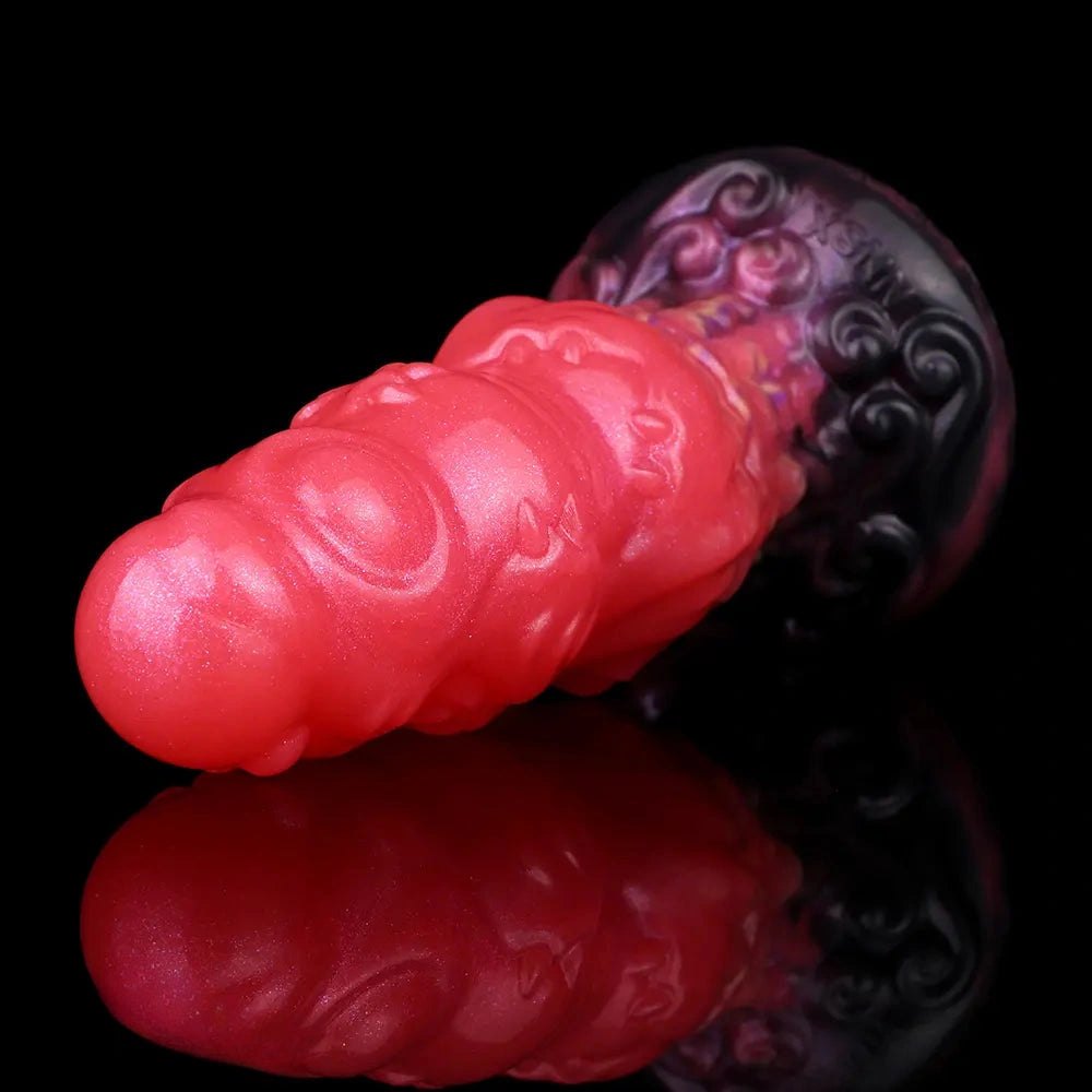 Red monster silicone fantasy dildo, photo 11