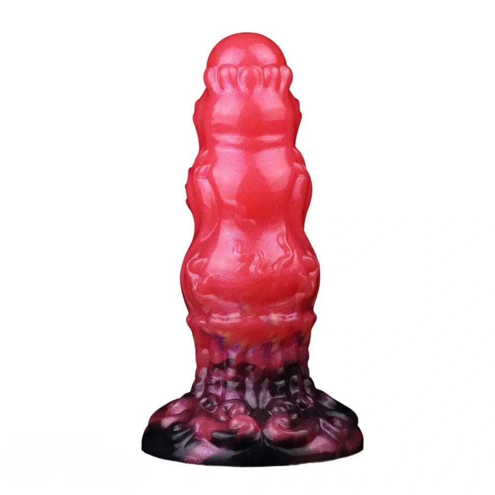 Red monster silicone fantasy dildo, photo 4
