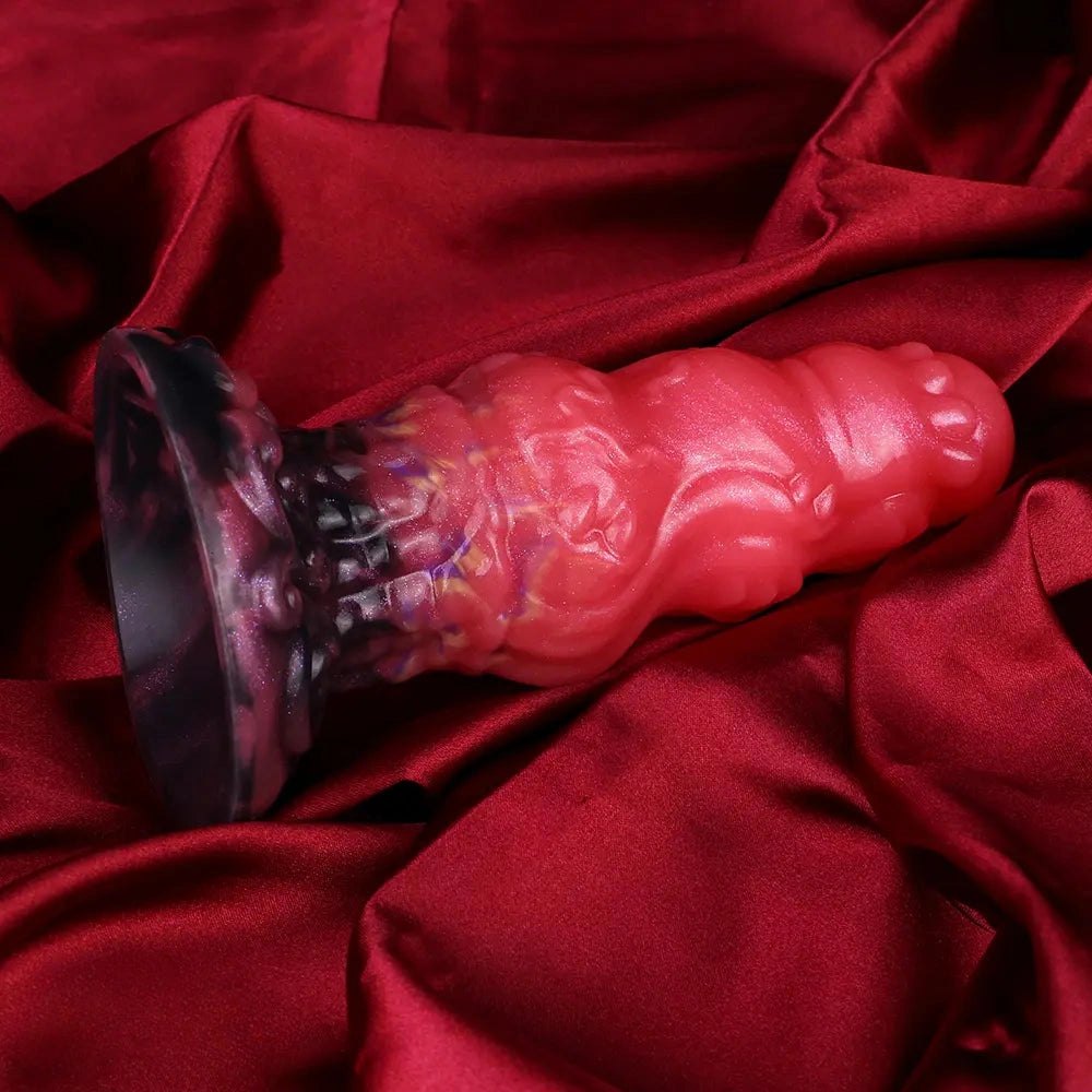 Red monster silicone fantasy dildo, photo 5