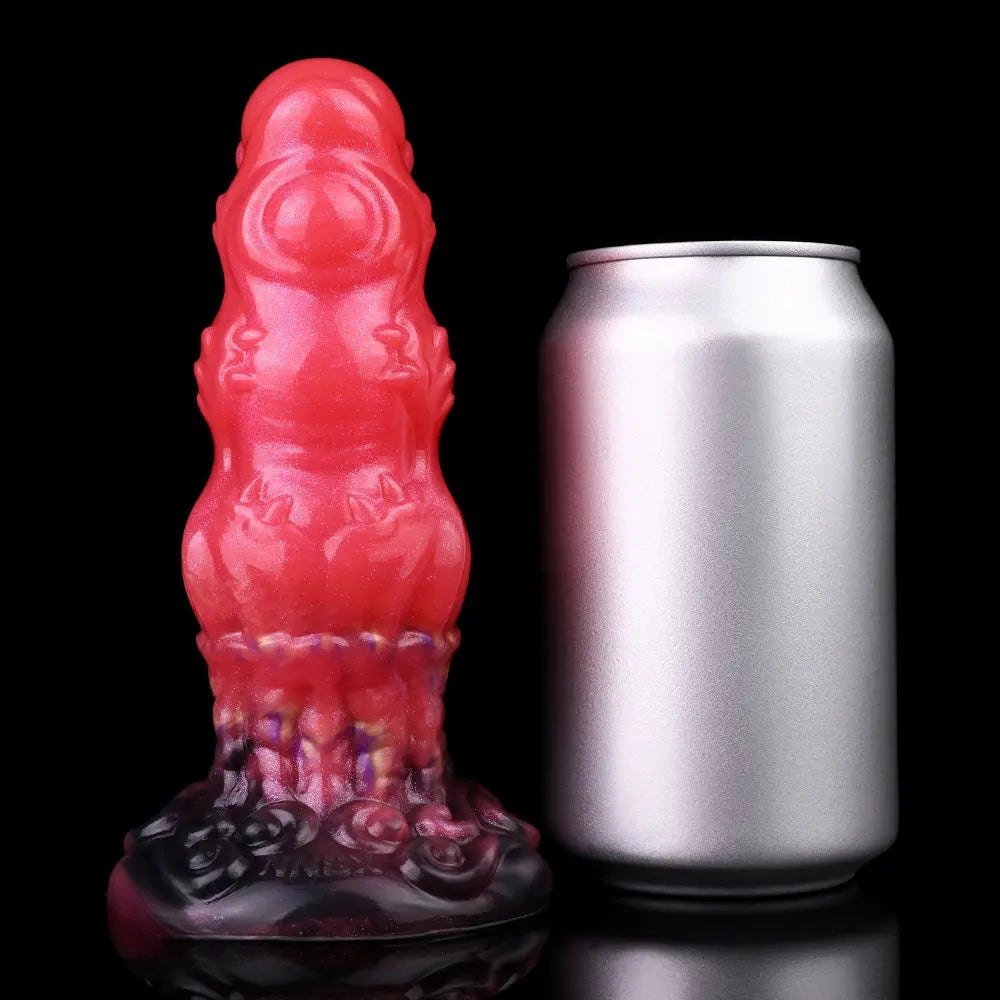 Red monster silicone fantasy dildo, photo 6