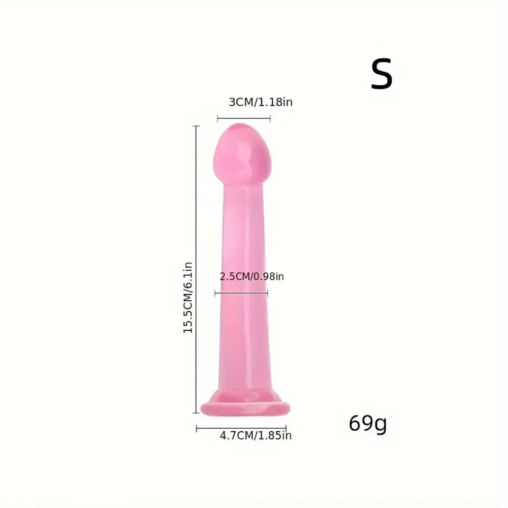Pink slim tapered anal dildo, photo 3