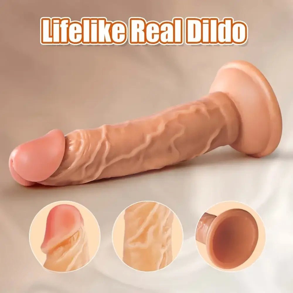 Flesh PVC anal dildo with suction cup base, photo 4