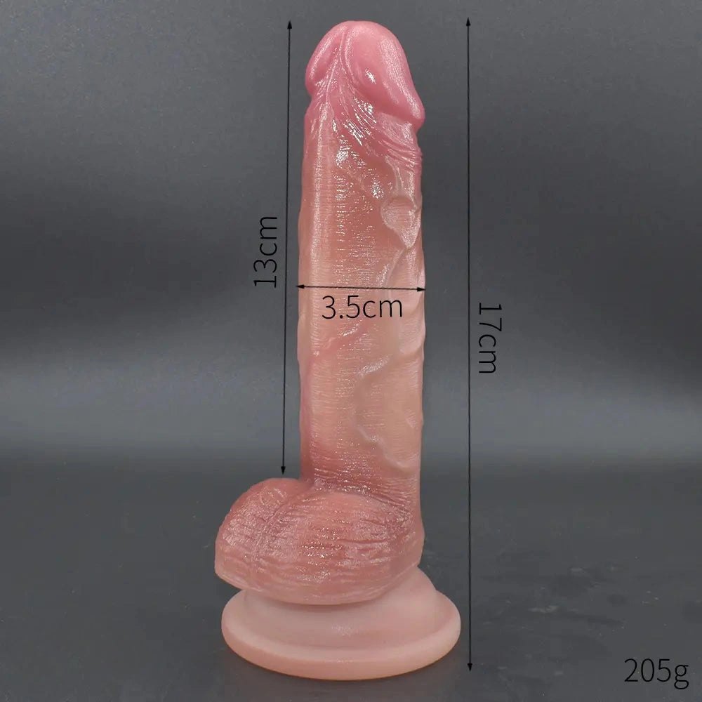 Flesh slim realistic anal dildo, photo 10