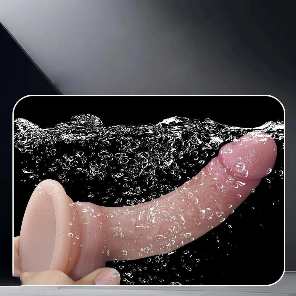 Flesh slim realistic anal dildo, photo 12