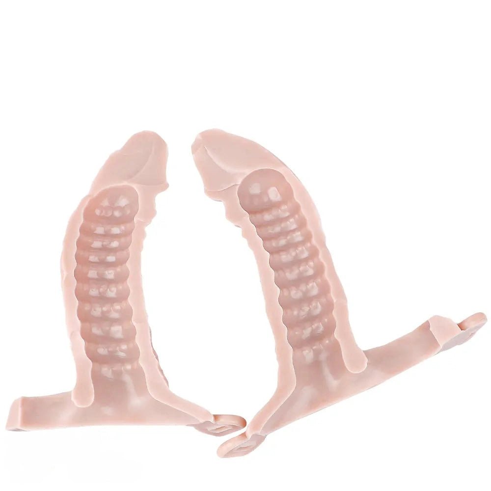 Flesh tone realistic silicone dildo with harness compatible base, photo 10