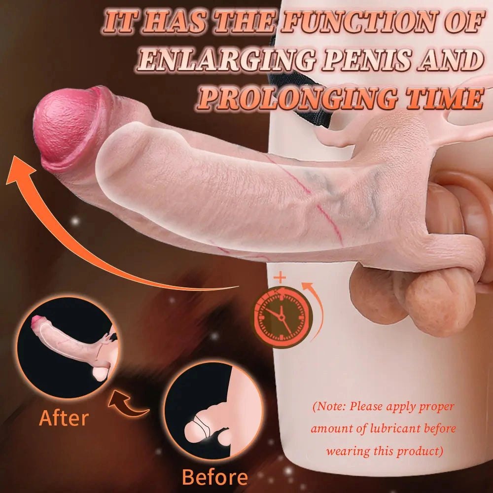 Flesh tone realistic silicone dildo with harness compatible base, photo 11