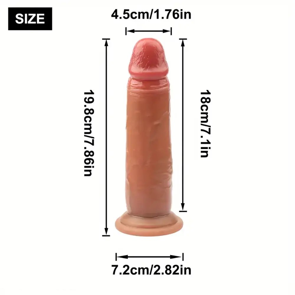 Flesh silicone realistic dildo, photo 2