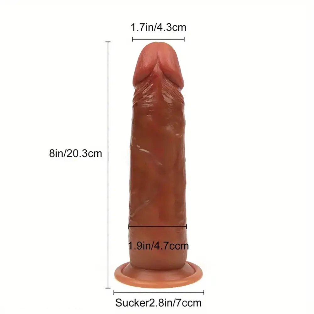 Flesh silicone realistic dildo, photo 3
