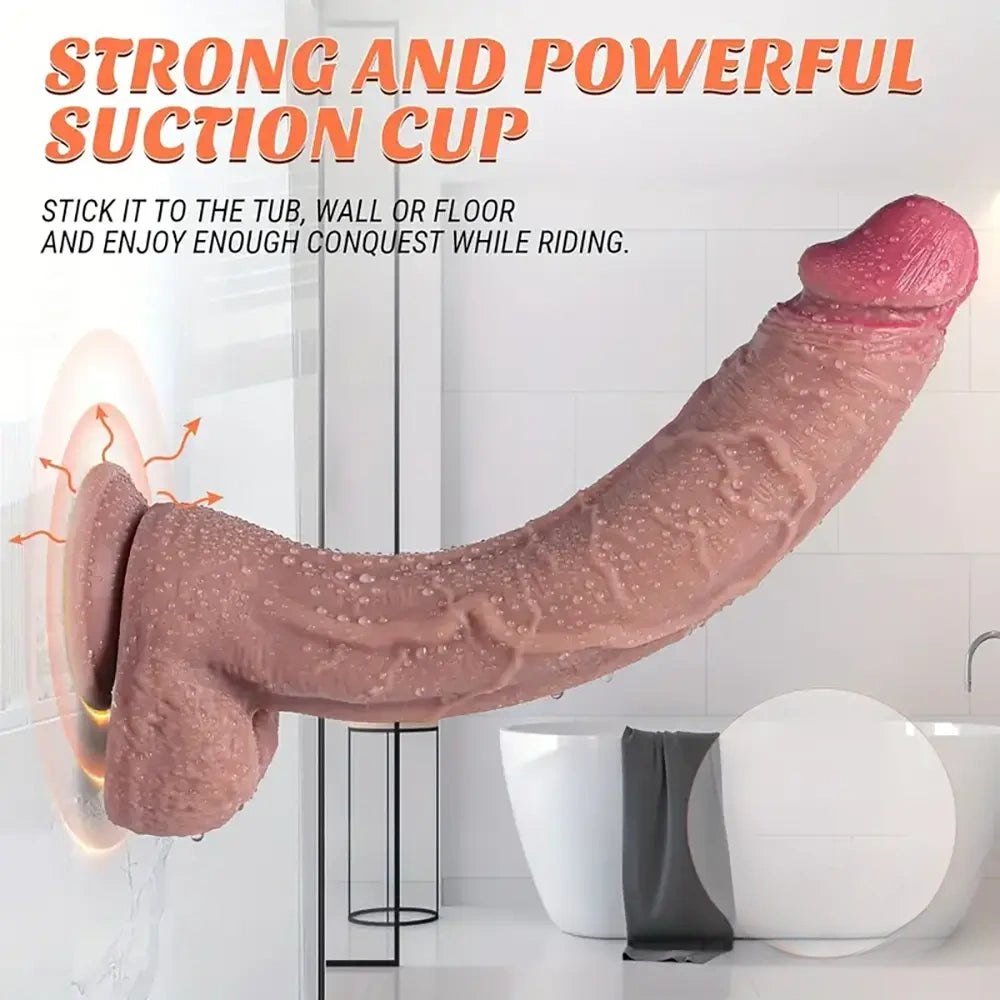 Flesh slim realistic silicone dildo, photo 5