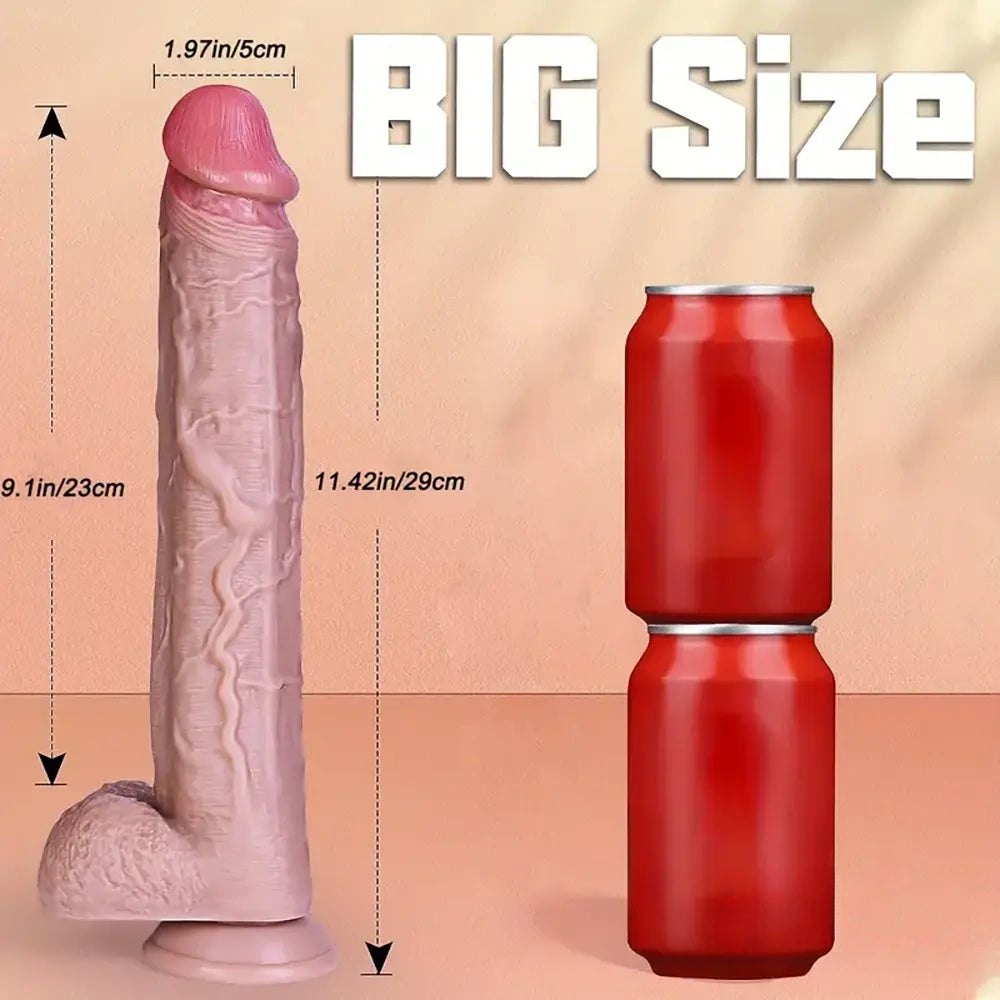Flesh slim realistic silicone dildo, photo 6