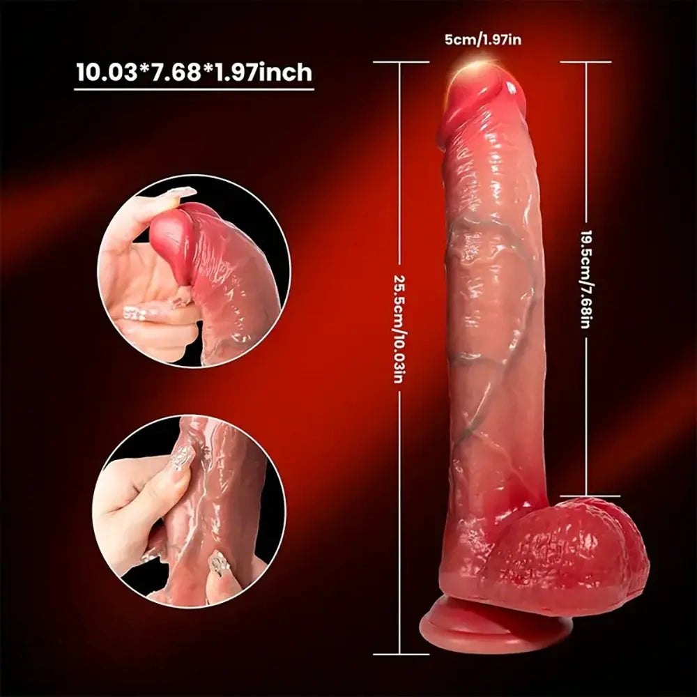 Flesh tone realistic silicone dildo, photo 3