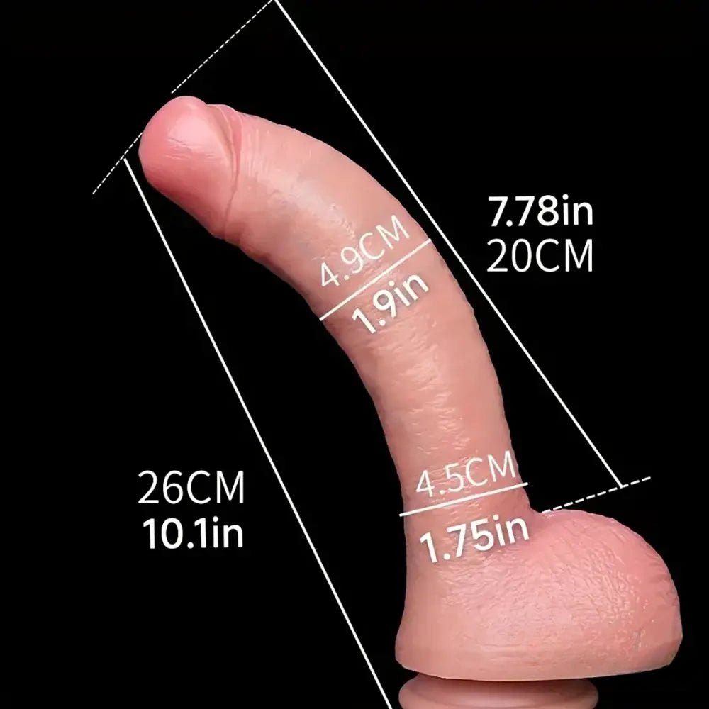 Flesh slim realistic suction cup dildo, photo 6