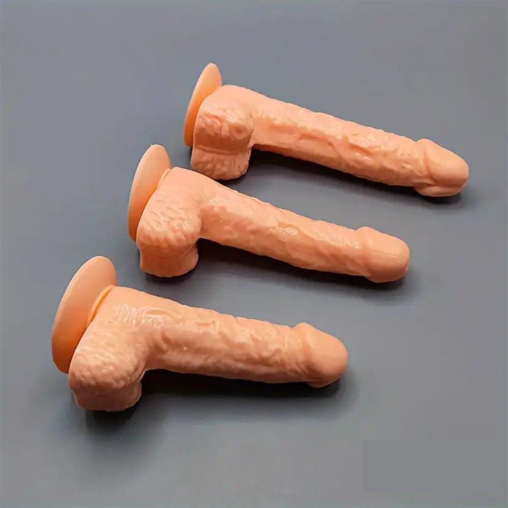 Flesh slim realistic dildo, photo 4