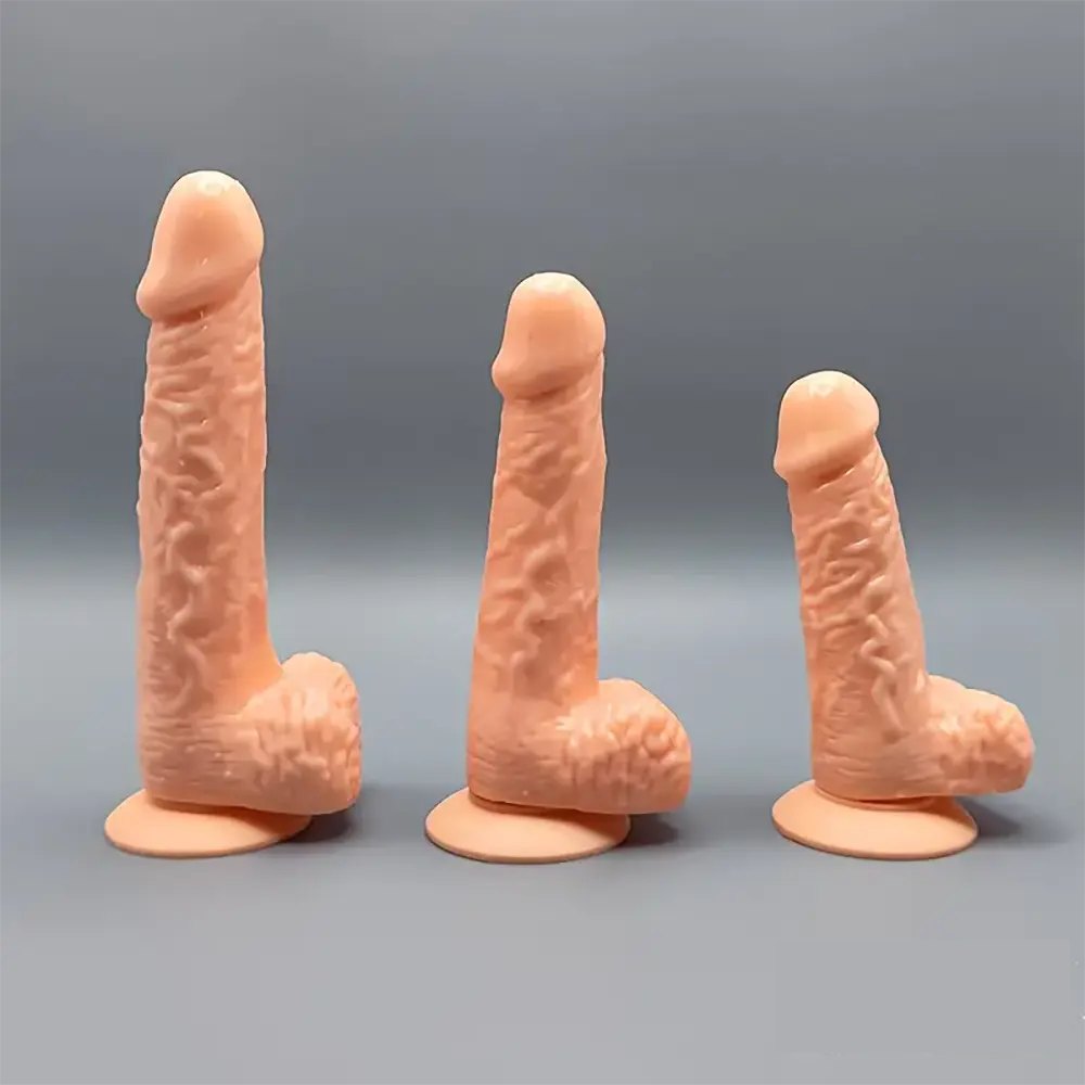 Flesh slim realistic dildo, photo 5